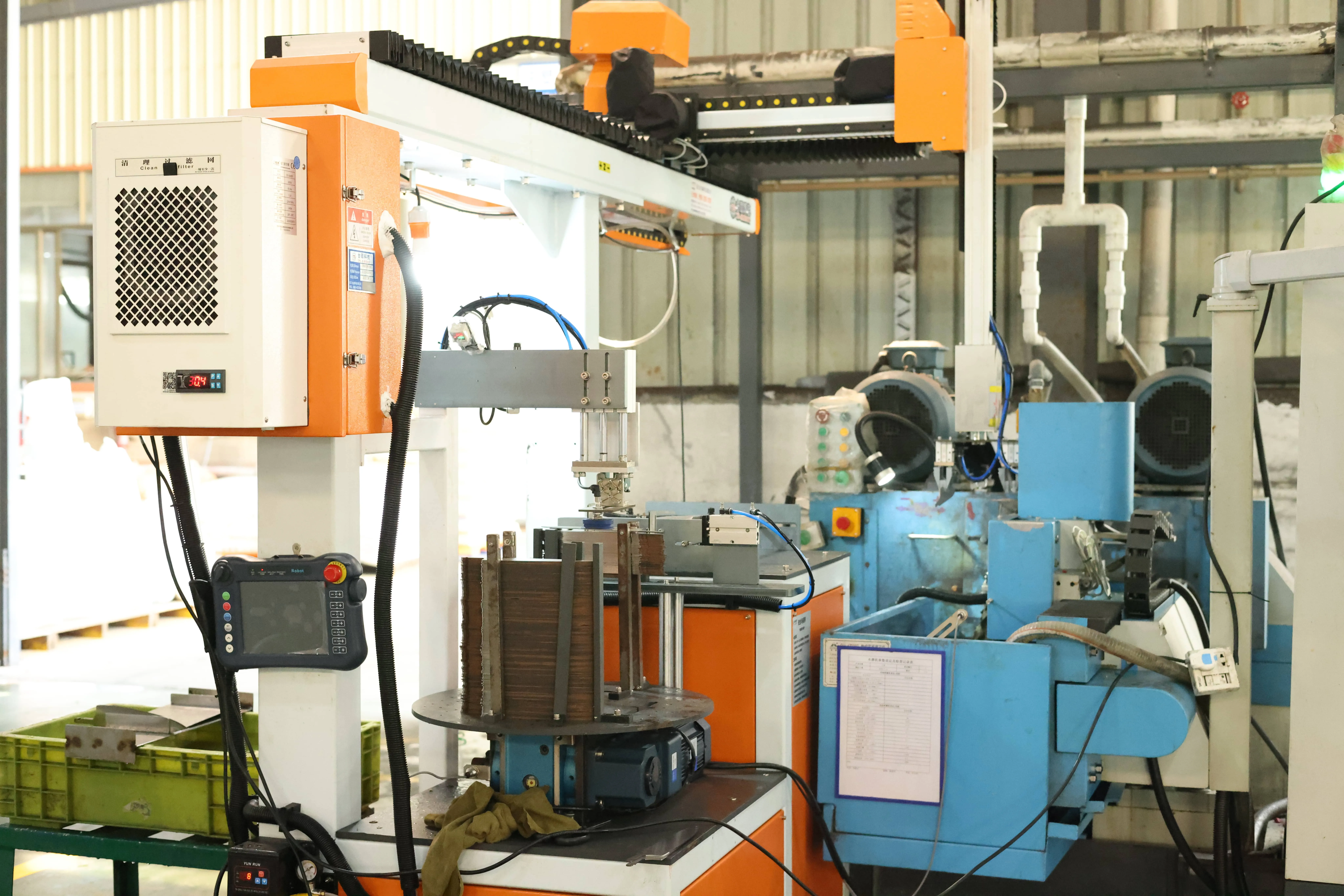 Precision technology detail in the R&D workshop