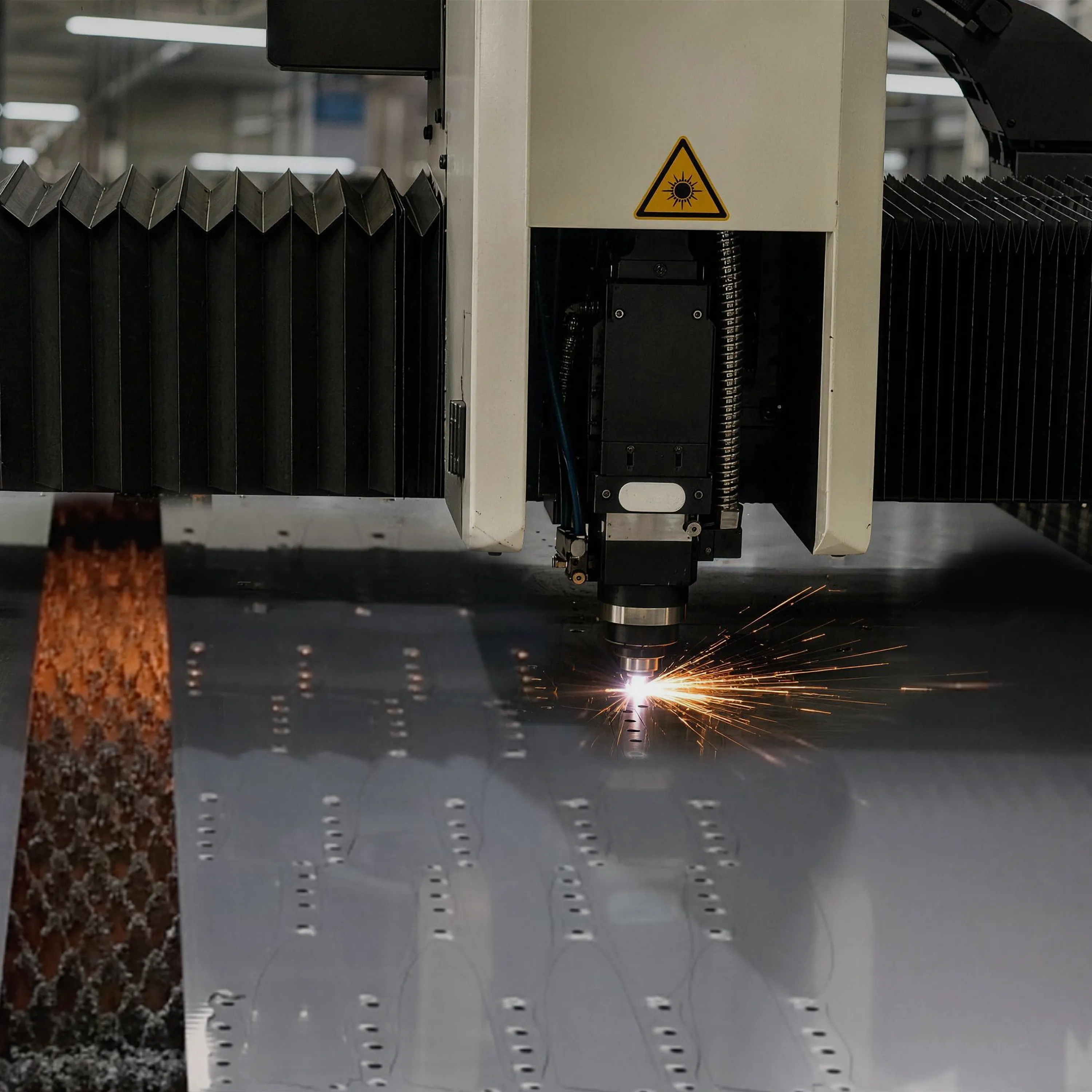 Laser cutting knife blade outlines